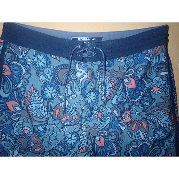 ONeill Mens Cruzer Hyperfreak Stretch Hybrid Boardshorts Blue Floral 30" - Picture 3 of 7